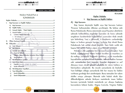 Medeni Hukuk 1. Dönem Part-3 (2020-2021)-AKHF-Konu Anlatım Kitapçığı