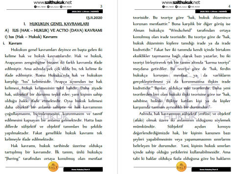 Roma Hukuku 1. Dönem Part-3 (2020-2021)-AKHF-Konu Anlatım Kitapçığı