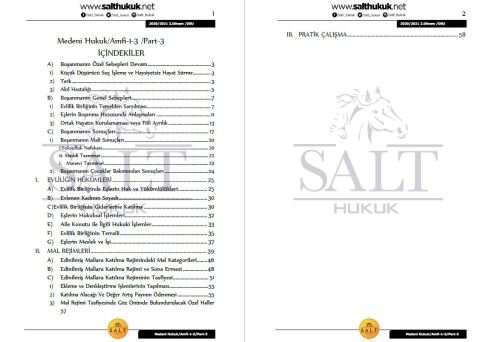 Medeni Hukuk Amfi 1 2. Dönem Part-3 (2020-2021)-DEÜ-Konu Anlatım Kitapçığı