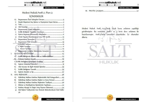 Medeni Hukuk Amfi 2 2. Dönem Part-3 (2020-2021)-DEÜ-Konu Anlatım Kitapçığı