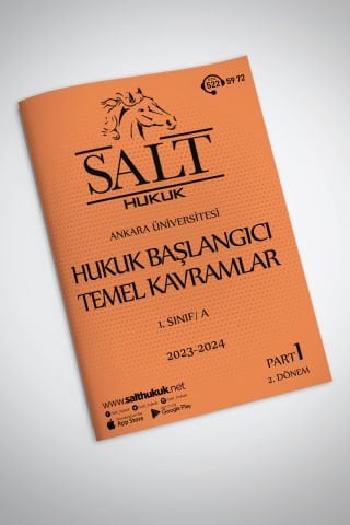 Hukuk Başlangıcı Amfi A 2. Dönem Part-1 (2023-2024)-AÜHF-Konu Anlatım Kitapçığı