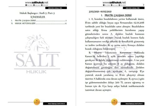 Hukuk Başlangıcı Amfi 3 2. Dönem Part-3 (2020-2021)-DEÜ-Konu Anlatım Kitapçığı