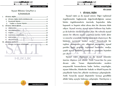 Siyaset Bilimine Giriş 1. Dönem Part-3 (2020-2021)-AKHF-Konu Anlatım Kitapçığı