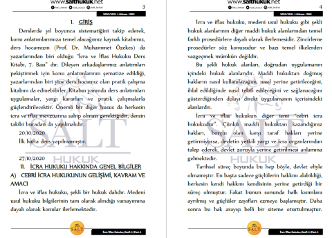 İcra ve İflas Hukuku Amfi 1 1. Dönem Part-1 (2020-2021)-DEÜ-Konu Anlatım Kitapçığı