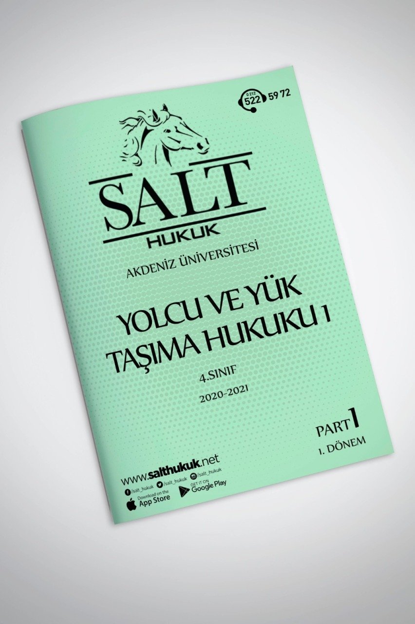 Yolcu ve Yük Taşıma Hukuku 1.Dönem Part-1 (2020-2021)-AKHF-Konu Anlatım Kitapçığı