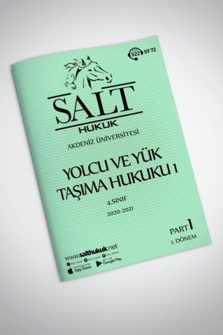 Yolcu ve Yük Taşıma Hukuku 1.Dönem Part-1 (2020-2021)-AKHF-Konu Anlatım Kitapçığı