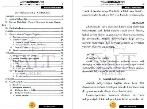 İdare Hukuku 1. Dönem Part-3 (2020-2021)-AKHF-Konu Anlatım Kitapçığı