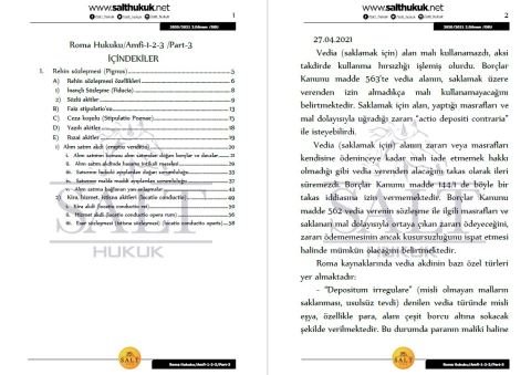 Roma Hukuku Amfi 1-2-3 2. Dönem Part-3 (2020-2021)-DEÜ-Konu Anlatım Kitapçığı
