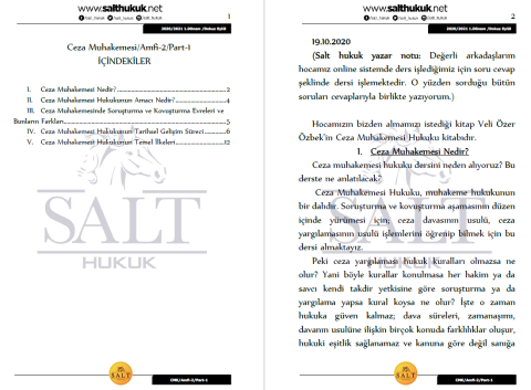 Ceza Muhakemesi Hukuku Amfi 2 1. Dönem Part-1 (2020-2021)-DEÜ-Konu Anlatım Kitapçığı