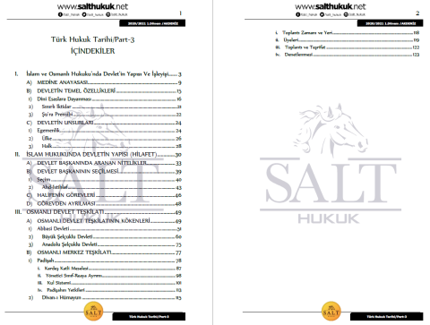 Türk Hukuk Tarihi 1. Dönem Part-3 (2020-2021)-AKHF-Konu Anlatım Kitapçığı