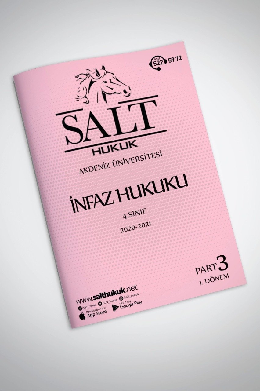 İnfaz Hukuku 1.Dönem Part-3 (2020-2021)-AKHF-Konu Anlatım Kitapçığı