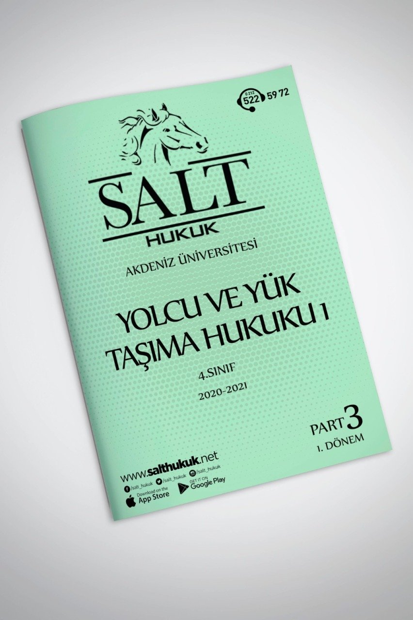 Yolcu ve Yük Taşıma Hukuku 1.Dönem Part-3 (2020-2021)-AKHF-Konu Anlatım Kitapçığı