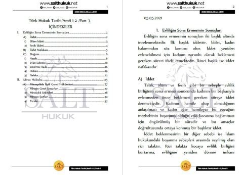 Türk Hukuk Tarihi Amfi 1-2 2. Dönem Part-3 (2020-2021)-DEÜ-Konu Anlatım Kitapçığı