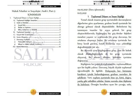 Hukuk Felsefesi Amfi 1 2. Dönem Part-3 (2020-2021)-DEÜ-Konu Anlatım Kitapçığı
