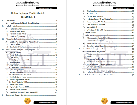 Hukuk Başlangıcı Amfi 1 1. Dönem Part-2 (2020-2021)-DEÜ (2020-2021)-DEÜ-Konu Anlatım Kitapçığı