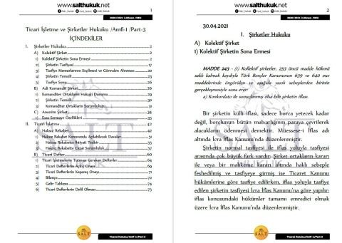 Ticaret İşletme ve Şirketler Hukuku Amfi 1 2. Dönem Part-3 (2020-2021)-DEÜ-Konu Anlatım Kitapçığı