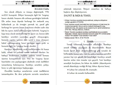 Ticaret Hukuku-2 1. Dönem Part-3 (2020-2021)-AKHF-Konu Anlatım Kitapçığı