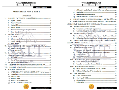Medeni Hukuk Amfi 2 1. Dönem Part-2 (2020-2021)-DEÜ-Konu Anlatım Kitapçığı