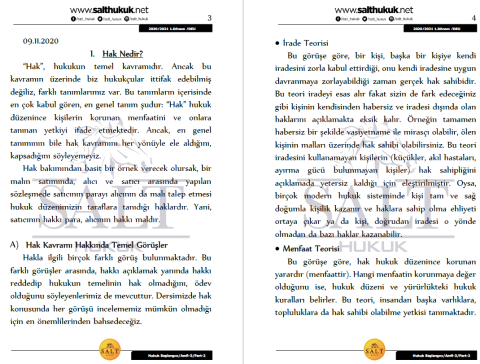 Hukuk Başlangıcı Amfi 3 1. Dönem Part-2 (2020-2021)-DEÜ-Konu Anlatım Kitapçığı