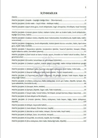 Medeni Hukuk (Temel Kavramlar ve Kişiler) Konu Anlatımlı Pratik Çalışma Cilt-1-Konu Anlatım Kitapçığı
