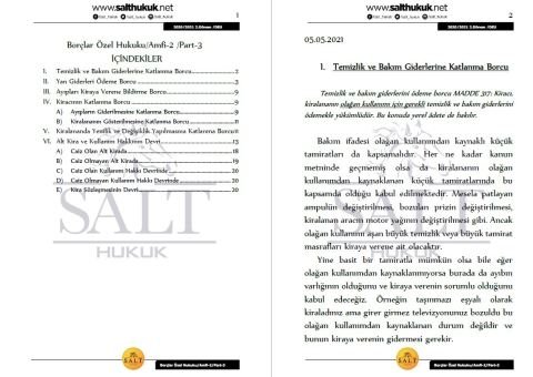 Borçlar Özel Hukuku Amfi 2 2. Dönem Part-3 (2020-2021)-DEÜ-Konu Anlatım Kitapçığı