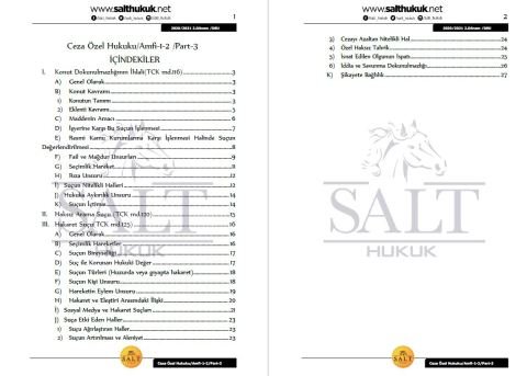 Ceza Özel Hukuku Amfi 1-2 2. Dönem Part-3 (2020-2021)-DEÜ-Konu Anlatım Kitapçığı