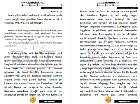 Medeni Hukuk 1. Dönem Part-4 (2020-2021)-AKHF-Konu Anlatım Kitapçığı