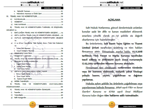 Anayasa Hukuku 1. Dönem Part-4 (2020-2021)-AKHF-Konu Anlatım Kitapçığı