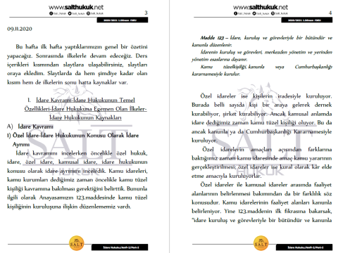 İdare Hukuku Amfi 2 1. Dönem Part-2 (2020-2021)-DEÜ-Konu Anlatım Kitapçığı