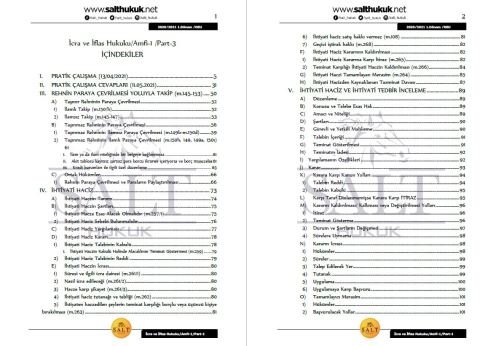 İcra ve İflas Hukuku Amfi 1 2. Dönem Part-3 (2020-2021)-DEÜ-Konu Anlatım Kitapçığı
