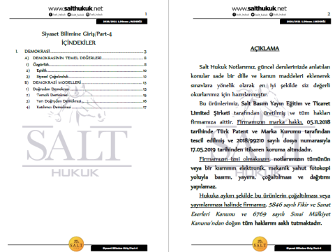 Siyaset Bilimine Giriş 1. Dönem Part-4 (2020-2021)-AKHF-Konu Anlatım Kitapçığı