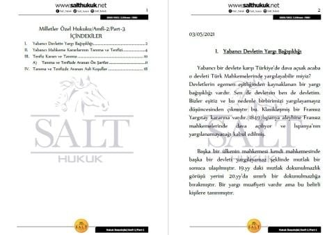 Milletler Özel Hukuku Amfi 2 2. Dönem Part-3 (2020-2021)-DEÜ-Konu Anlatım Kitapçığı