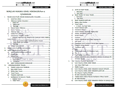 Borçlar Genel Hukuku 1. Dönem Part-4 (2020-2021)-AKHF-Konu Anlatım Kitapçığı