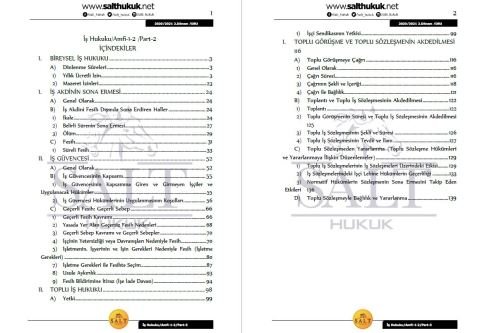 İş Hukuku Amfi 1-2 2. Dönem Part-3 (2020-2021)-DEÜ-Konu Anlatım Kitapçığı