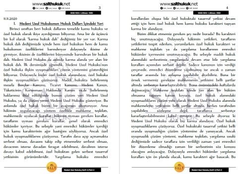 Medeni Usul Hukuku Amfi 2 1. Dönem Part-2 (2020-2021)-DEÜ-Konu Anlatım Kitapçığı