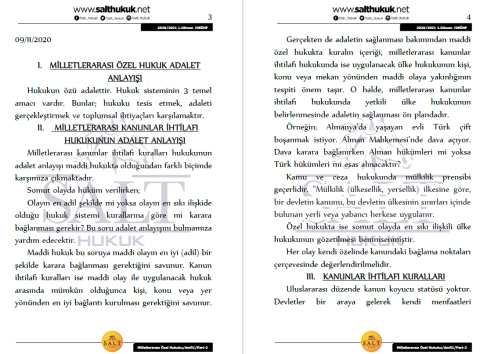Milletler Özel Hukuku Amfi 1 1. Dönem Part-2 (2020-2021)-DEÜ-Konu Anlatım Kitapçığı