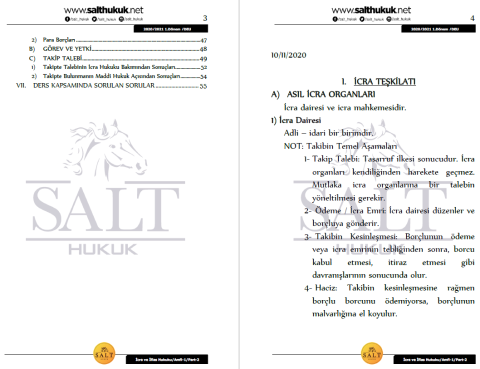 İcra ve İflas Hukuku Amfi 1 1. Dönem Part-2 (2020-2021)-DEÜ-Konu Anlatım Kitapçığı
