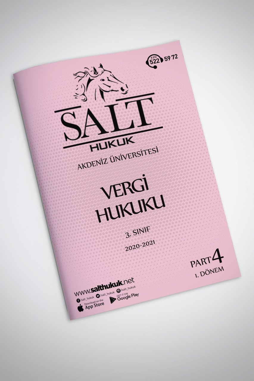 Vergi Huk. 1. Dönem Part-4 (2020-2021)-AKHF-Konu Anlatım Kitapçığı