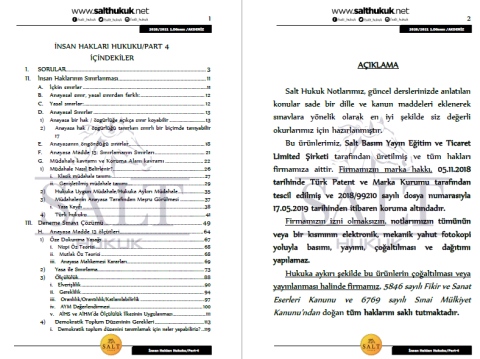 İnsan Hakları 1. Dönem Part-4 (2020-2021)-AKHF-Konu Anlatım Kitapçığı