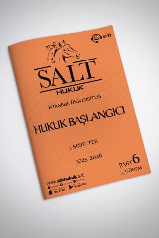 Hukuk Başlangıcı Tek 2. Dönem Part-6 (2025-2026)-İÜHF-Konu Anlatım Kitapçığı