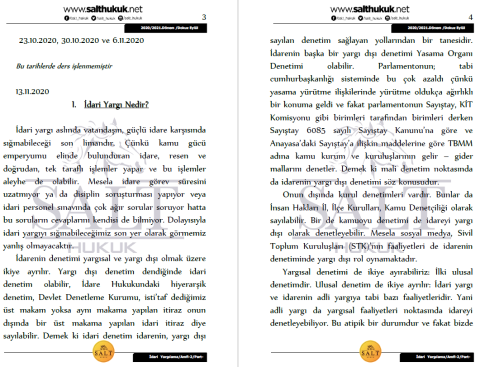 İdari Yargılama Hukuku Amfi 2 1. Dönem Part-1-2 (2020-2021)-DEÜ-Konu Anlatım Kitapçığı