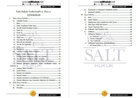 Türk Hukuk Tarihi Amfi 1-2 2. Dönem Part-4 (2020-2021)-DEÜ-Konu Anlatım Kitapçığı