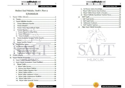 Medeni Usul Hukuku Amfi 1 2. Dönem Part-4 (2020-2021)-DEÜ-Konu Anlatım Kitapçığı