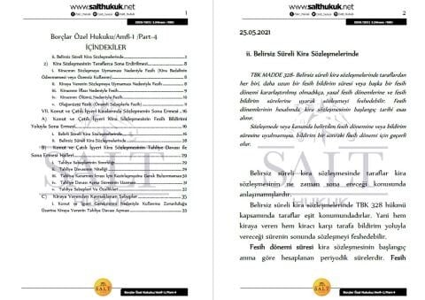 Borçlar Özel Hukuku Amfi 1 2. Dönem Part-4 (2020-2021)-DEÜ-Konu Anlatım Kitapçığı