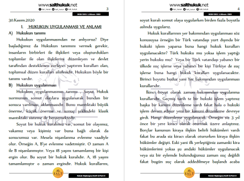 Hukuk Başlangıcı Amfi 3 1. Dönem Part-3 (2020-2021)-DEÜ-Konu Anlatım Kitapçığı