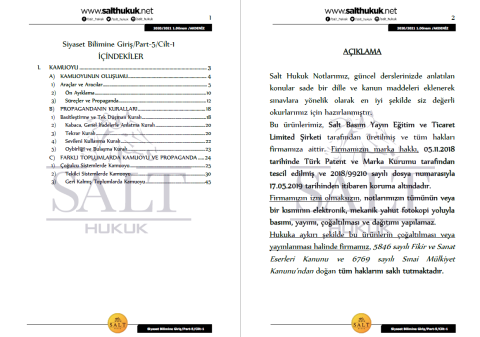 Siyaset Bilimine Giriş 1. Dönem Part-5 (2020-2021)-AKHF-Konu Anlatım Kitapçığı