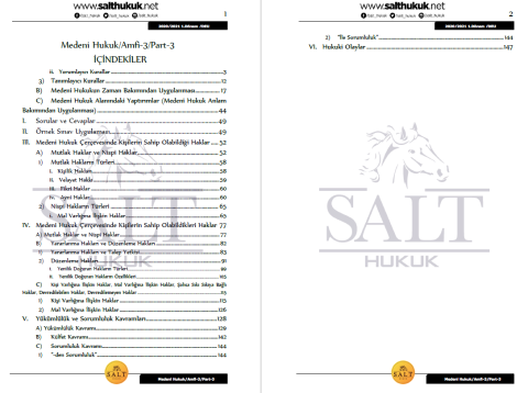 Medeni Hukuk Amfi 3 1. Dönem Part-3 (2020-2021)-DEÜ-Konu Anlatım Kitapçığı