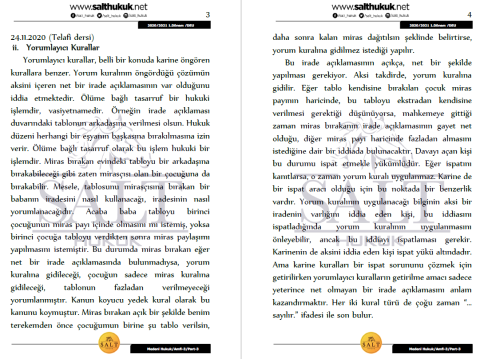 Medeni Hukuk Amfi 3 1. Dönem Part-3 (2020-2021)-DEÜ-Konu Anlatım Kitapçığı