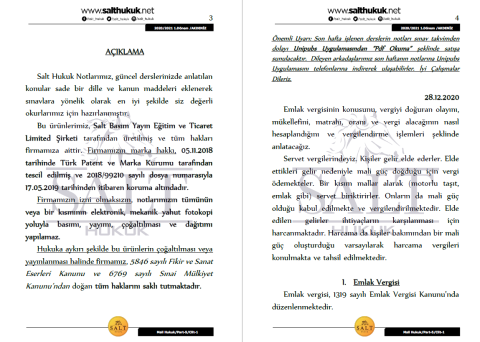 Maliye Hukuku 1. Dönem Part-5 (2020-2021)-AKHF-Konu Anlatım Kitapçığı