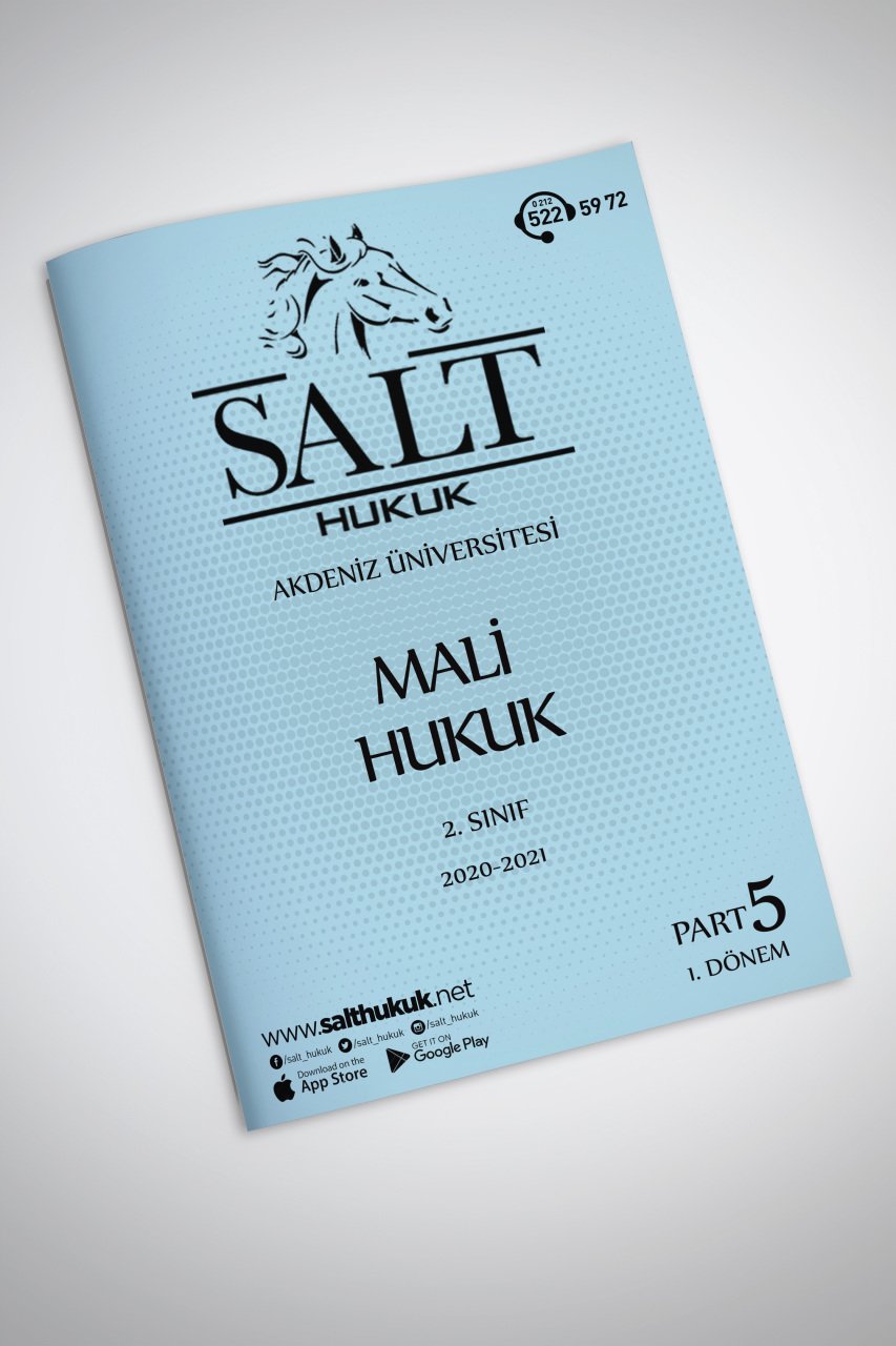 Maliye Hukuku 1. Dönem Part-5 (2020-2021)-AKHF-Konu Anlatım Kitapçığı